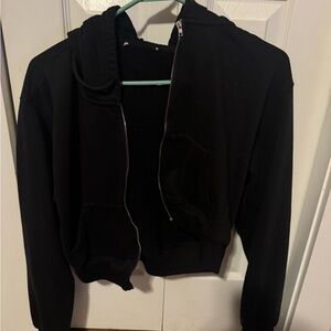 Black Zip-Up Hoodie